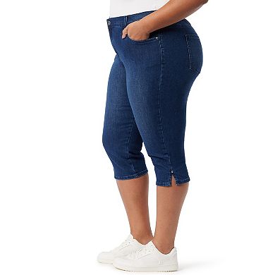 Plus Size Gloria Vanderbilt Amanda Slit Capri Pants