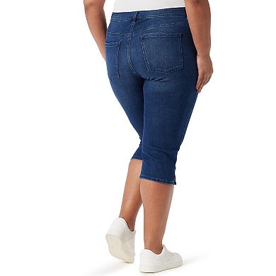 Plus Size Gloria Vanderbilt Amanda Slit Capri Pants