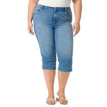 Plus Size Gloria Vanderbilt Amanda Slit Capri Pants