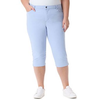 Plus Size Gloria Vanderbilt Amanda Slit Capri Pants