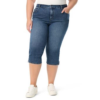 Plus Size Gloria Vanderbilt Amanda Slit Capri Pants