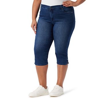 Plus Size Gloria Vanderbilt Amanda Slit Capri Pants