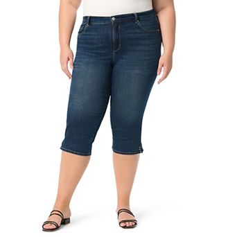 Plus Size Gloria Vanderbilt Amanda Slit Capri Pants