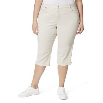 Plus Size Gloria Vanderbilt Amanda Slit Capri Pants