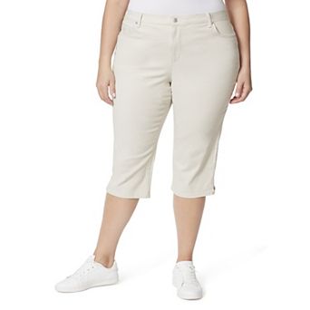 Plus Size Gloria Vanderbilt Amanda Slit Capri Pants