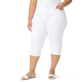Plus Size Gloria Vanderbilt Amanda Slit Capri Pants