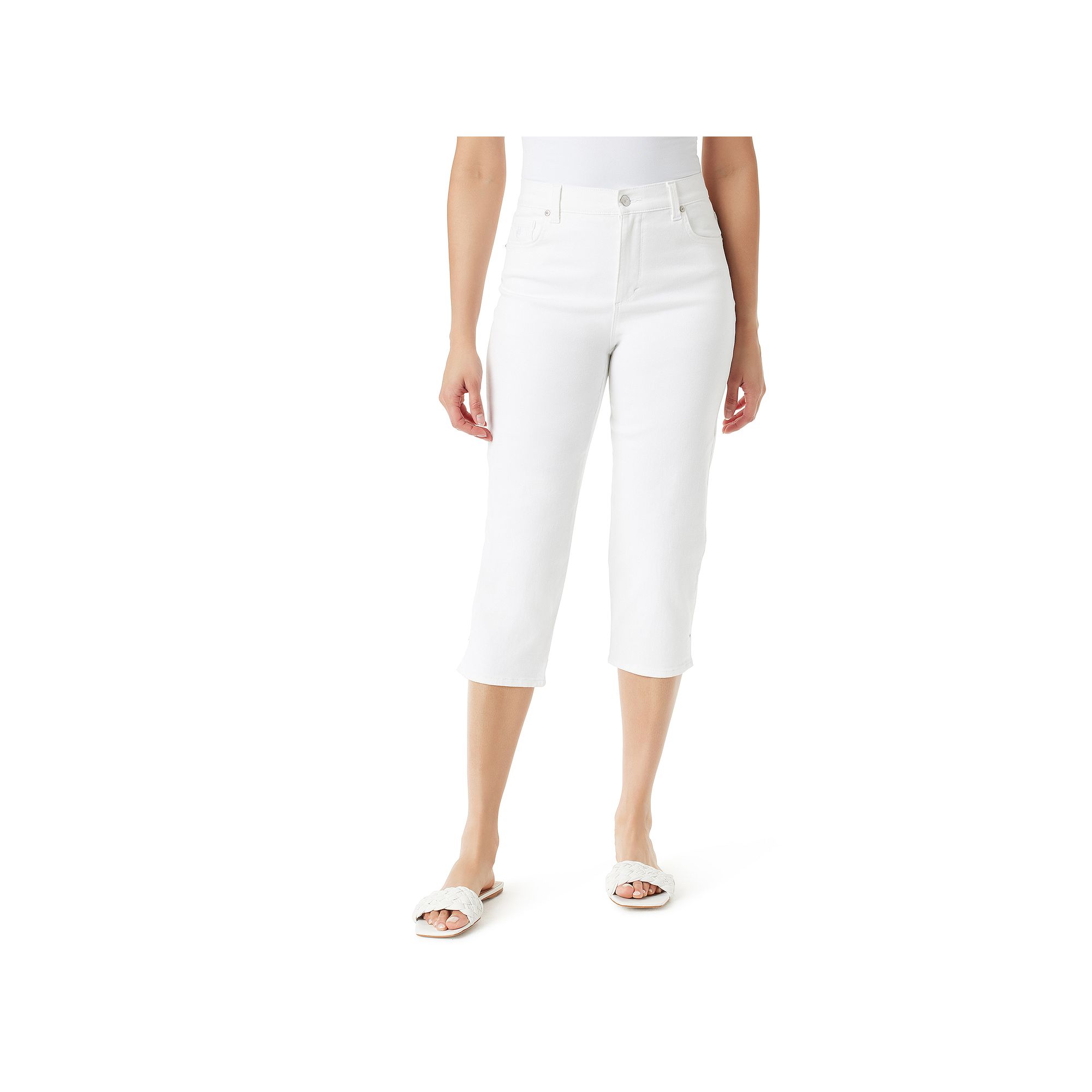 Petite Gloria Vanderbilt Amanda Stretch Straight-Fit Capri Pants, Womens, 