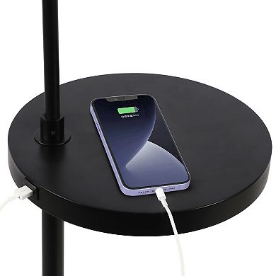 Black Shelf Floor Lamp