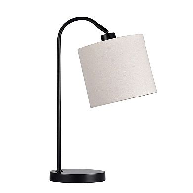 Black and White Arc Task Table Lamp