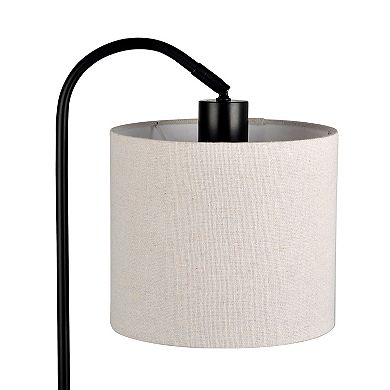 Black and White Arc Task Table Lamp