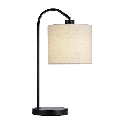 Black and White Arc Task Table Lamp
