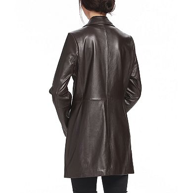 Plus Size Bgsd Danielle Leather Walking Coat