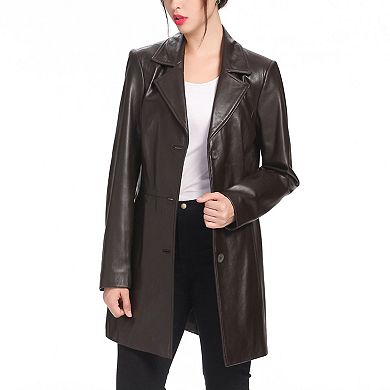 Plus Size Bgsd Danielle Leather Walking Coat
