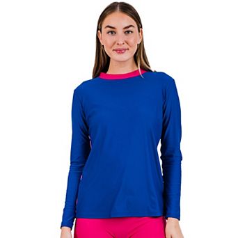 Women's Back Zip Color Block Rash Guard