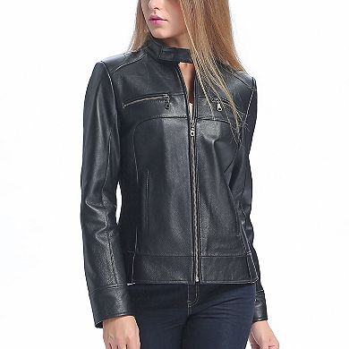 Plus Size Maura Leather Jacket