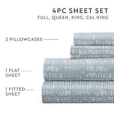 Urban Loft's Soft Lines Pattern 4 Piece Sheet Set