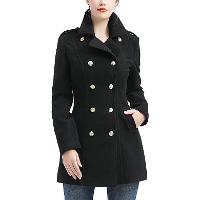 Women's Bgsd Victoria Wool Blend Fitted Pea Coat