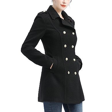 Women's Bgsd Victoria Wool Blend Fitted Pea Coat