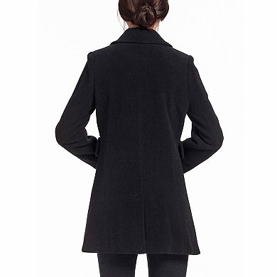 Plus Size Bgsd Amy Toggle Wool Blend Coat