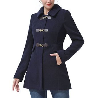 Plus Size Bgsd Amy Toggle Wool Blend Coat
