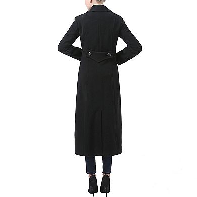 Plus Size Bgsd Jeanette Long Wool Blend Walking Coat