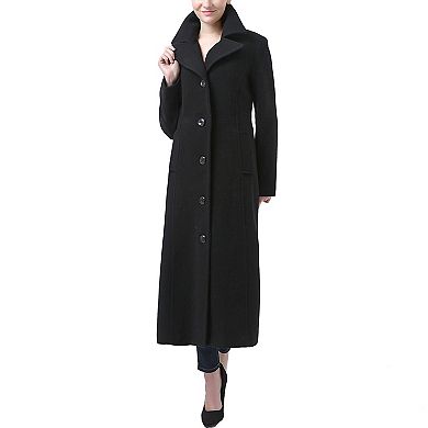 Plus Size Bgsd Jeanette Long Wool Blend Walking Coat