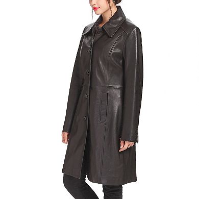 Women's Bgsd Amber Leather Walking Coat