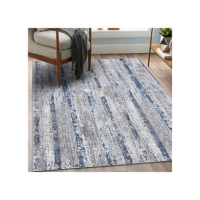 Luxe Weavers Abstract Stripe Area Rug