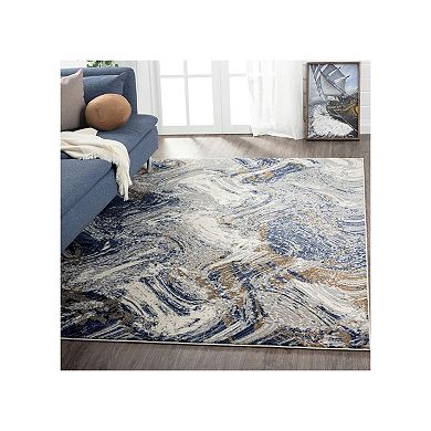 Luxe Weavers Modern Marble Abstract Area Rug