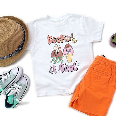 Keepin' It Cool Ice Cream Toddler Short Sleeve Graphic Tee