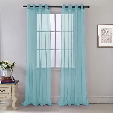 Cara One Sheer Grommet Light Filtering Curtain Panel