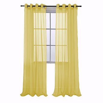 Cara One Sheer Grommet Light Filtering Curtain Panel