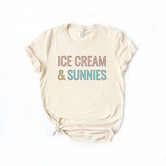 Ice Cream And Sunnies Toddler Short Sleeve Graphic Tee