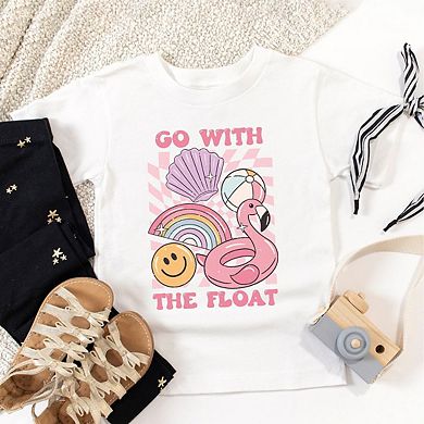 Go With The Float Pink Toddler Short Sleeve Graphic Tee