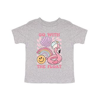Go With The Float Pink Toddler Short Sleeve Graphic Tee