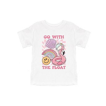 Go With The Float Pink Toddler Short Sleeve Graphic Tee