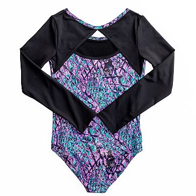 Girls 4-16 Rainbeau Moves Long Sleeve Keyhole Leotard