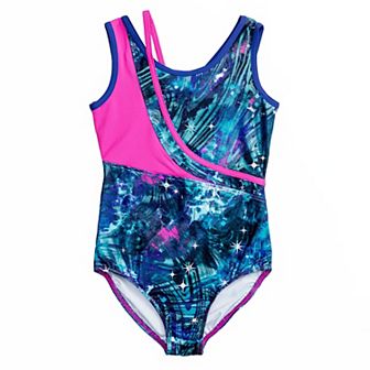 Girls 4-16 Rainbeau Moves Triangle Inset Tank Leotard