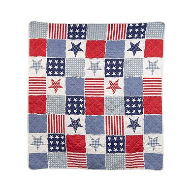 Donna Sharp Stars & Stripes Quilted Throw Blanket