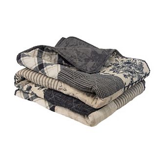 Donna Sharp Augusta Reversible Quilted Floral Throw Blanket