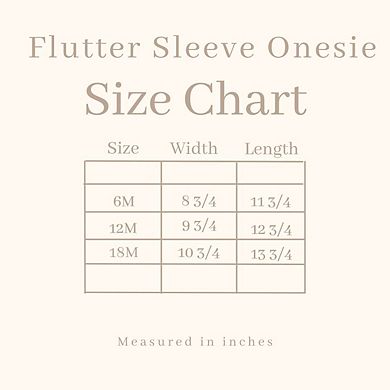 Hello Summer Chart Baby Flutter Sleeve Bodysuit