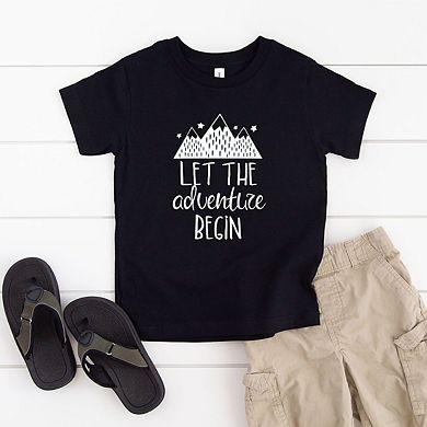 Let The Adventure Begin Mountains Youth Short Sleeve Graphic Tee