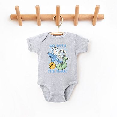 Go With The Float Blue Baby Bodysuit