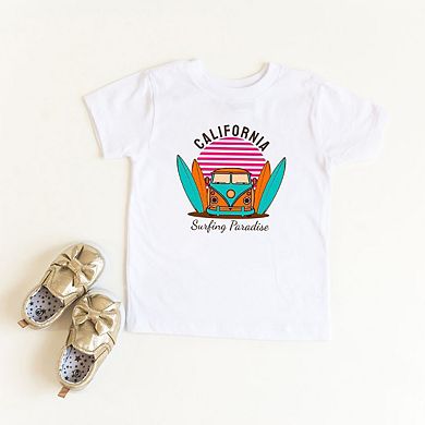 California Surfing Paradise Youth Short Sleeve Graphic Tee