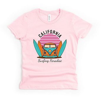 California Surfing Paradise Youth Short Sleeve Graphic Tee