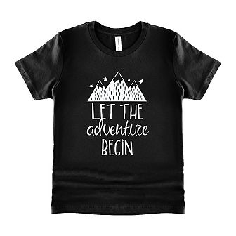 Let The Adventure Begin Mountains Toddler Short Sleeve Graphic Tee