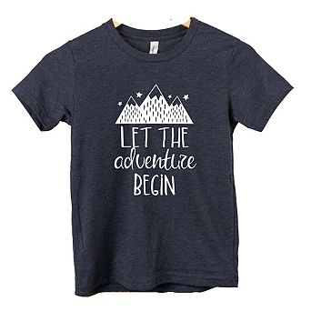 Let The Adventure Begin Mountains Toddler Short Sleeve Graphic Tee
