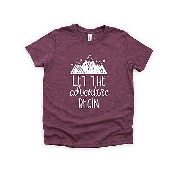 Let The Adventure Begin Mountains Toddler Short Sleeve Graphic Tee