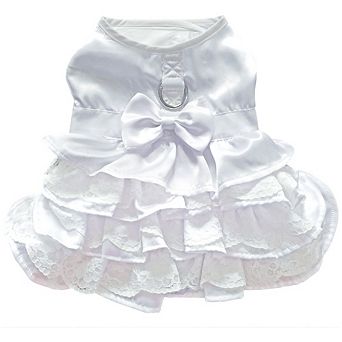 Doggie Design Dog Harness Wedding Dress With Veil And Matching Leash