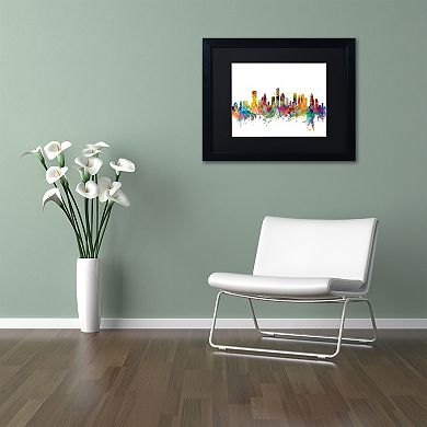 Trademark Fine Art Houston Texas Skyline Matted Framed Wall Art